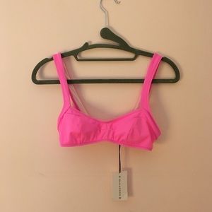 Solid and striped bikini